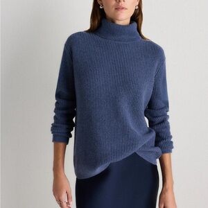 Quince Women's Mongolian Cashmere Fisherman Turtleneck Sweater (Size Medium)